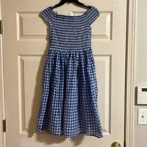 J. Crew blue gingham dress